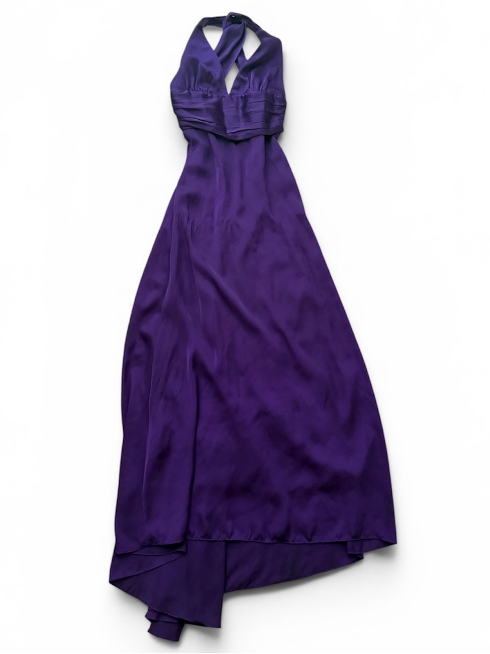 vintage 2000s ever pretty purple halter formal dress